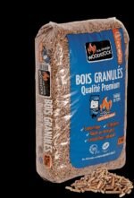 Palette mit WOODSTOCK-Pellets (72 Säcke à 15 kg)