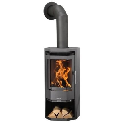 Holzofen Justus Usedom aus Gusseisen grau 5 kW